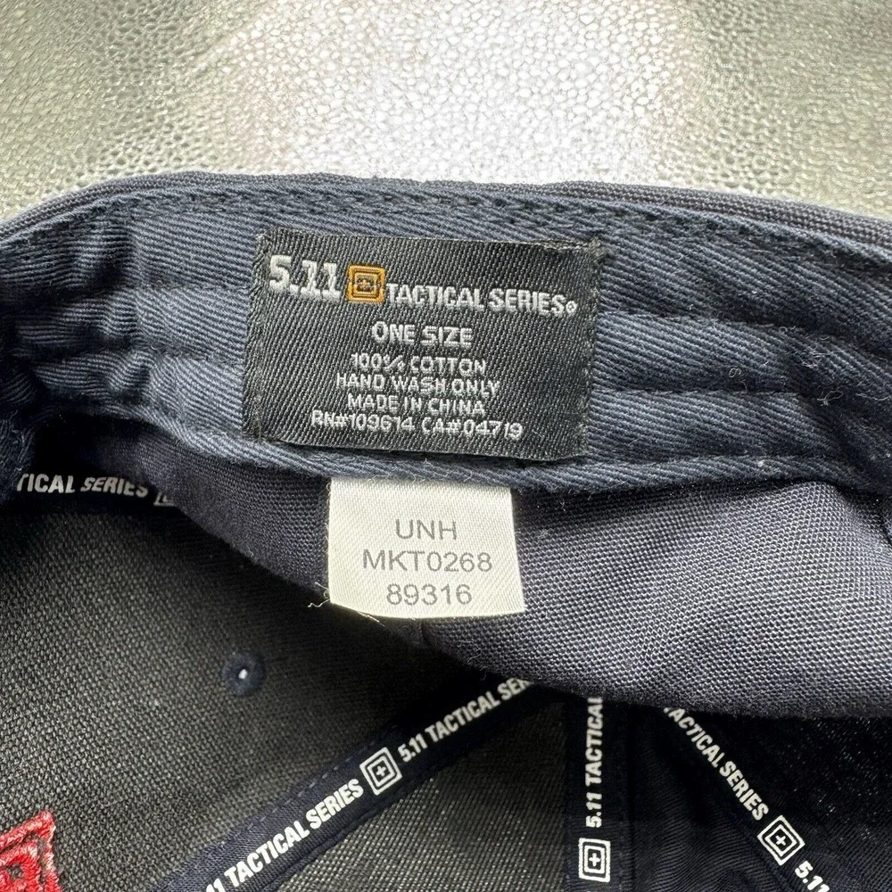 5.11 Tactical Series MES Fire Department Hat Black Red‎ Cotton Baseball Cap
